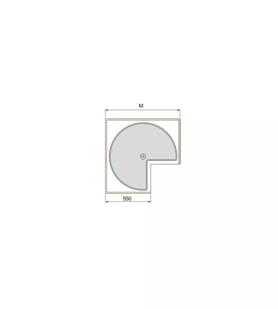 Cestello "3/4" girevole 270° per mobile da 90 cm